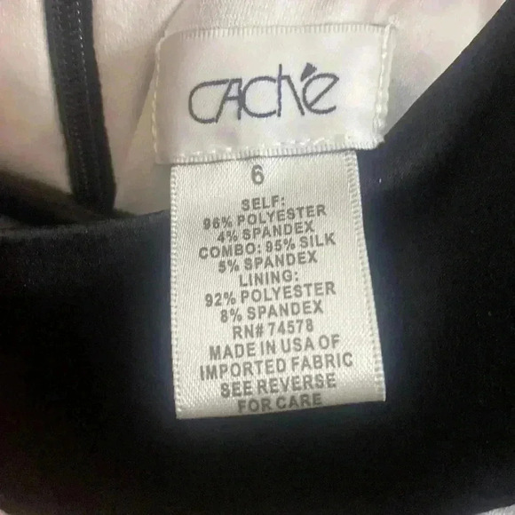 Cache Black and White Sequined Halter Dress - Picture 5 of 5